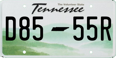 TN license plate D8555R