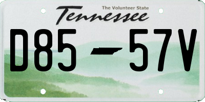TN license plate D8557V