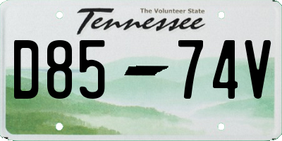 TN license plate D8574V