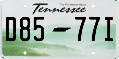 TN license plate D8577I