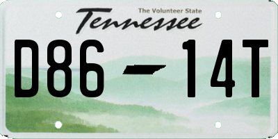 TN license plate D8614T