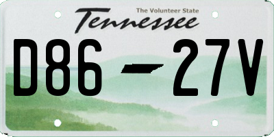 TN license plate D8627V