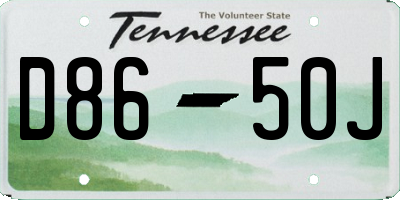 TN license plate D8650J