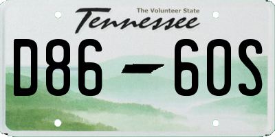 TN license plate D8660S