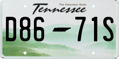 TN license plate D8671S