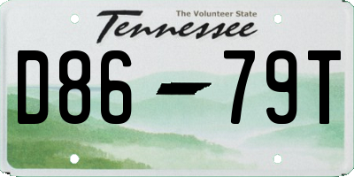 TN license plate D8679T