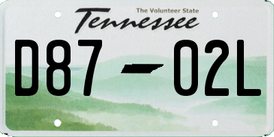 TN license plate D8702L