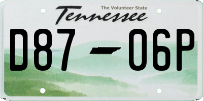 TN license plate D8706P