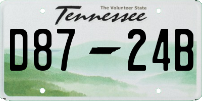 TN license plate D8724B