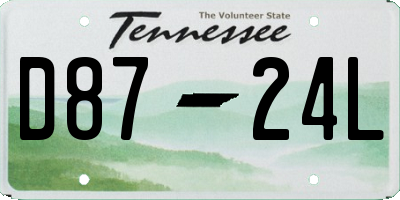 TN license plate D8724L