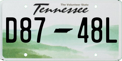 TN license plate D8748L