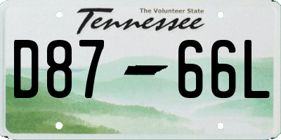 TN license plate D8766L