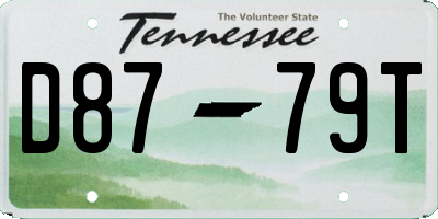 TN license plate D8779T