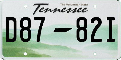 TN license plate D8782I