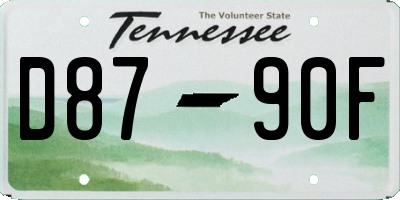 TN license plate D8790F