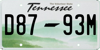 TN license plate D8793M