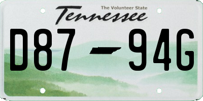 TN license plate D8794G