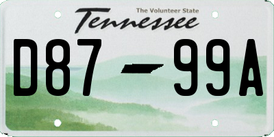 TN license plate D8799A