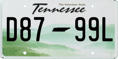 TN license plate D8799L