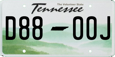 TN license plate D8800J