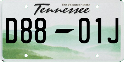 TN license plate D8801J