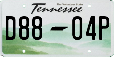 TN license plate D8804P