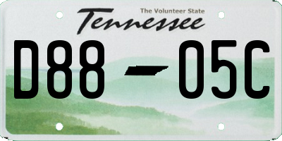 TN license plate D8805C