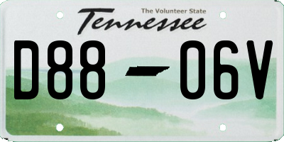 TN license plate D8806V