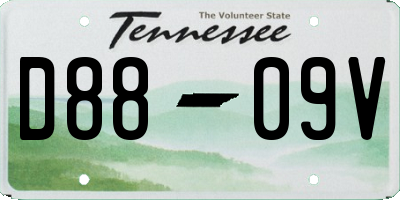 TN license plate D8809V