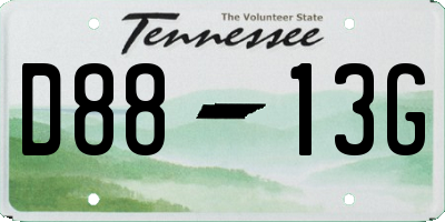 TN license plate D8813G