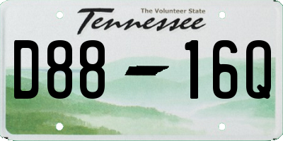 TN license plate D8816Q