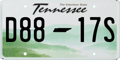 TN license plate D8817S
