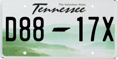 TN license plate D8817X