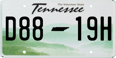 TN license plate D8819H