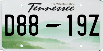 TN license plate D8819Z