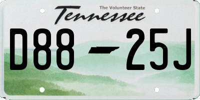 TN license plate D8825J