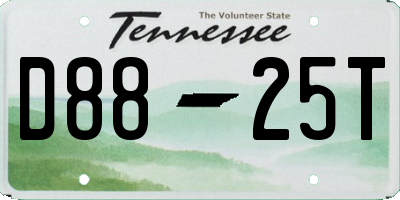 TN license plate D8825T