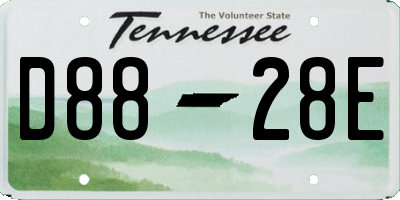TN license plate D8828E