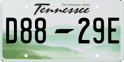 TN license plate D8829E