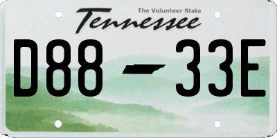 TN license plate D8833E