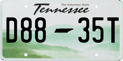TN license plate D8835T