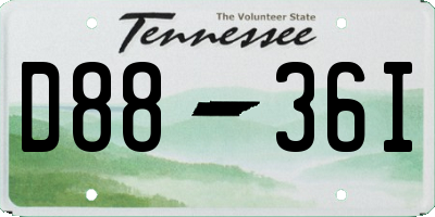 TN license plate D8836I
