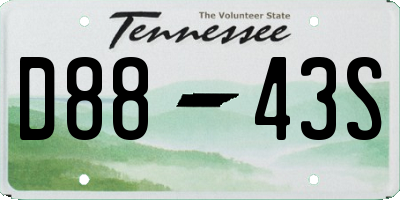 TN license plate D8843S