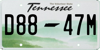 TN license plate D8847M