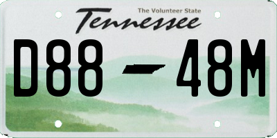 TN license plate D8848M
