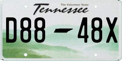 TN license plate D8848X