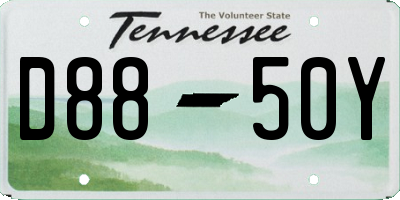 TN license plate D8850Y