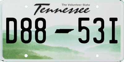 TN license plate D8853I