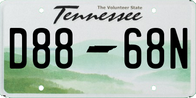 TN license plate D8868N