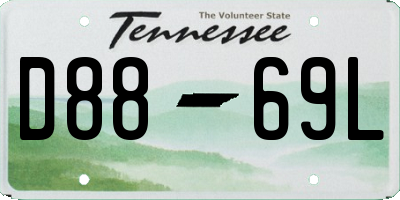 TN license plate D8869L
